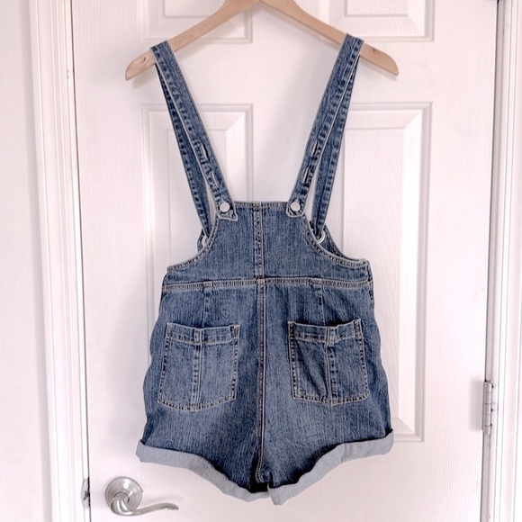 Anthropologie Pilcro Slouchy Denim Overall Shorts Size 27 - Picture 7 of 8
